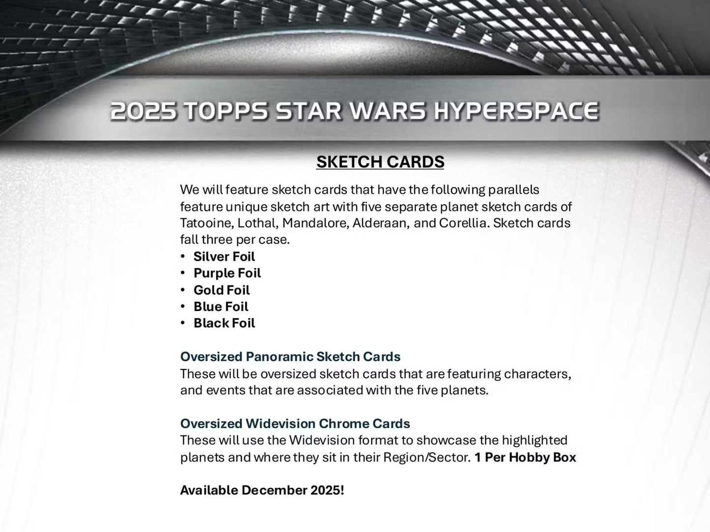 2025 Topps Star Wars Hyperspace Hobby Box