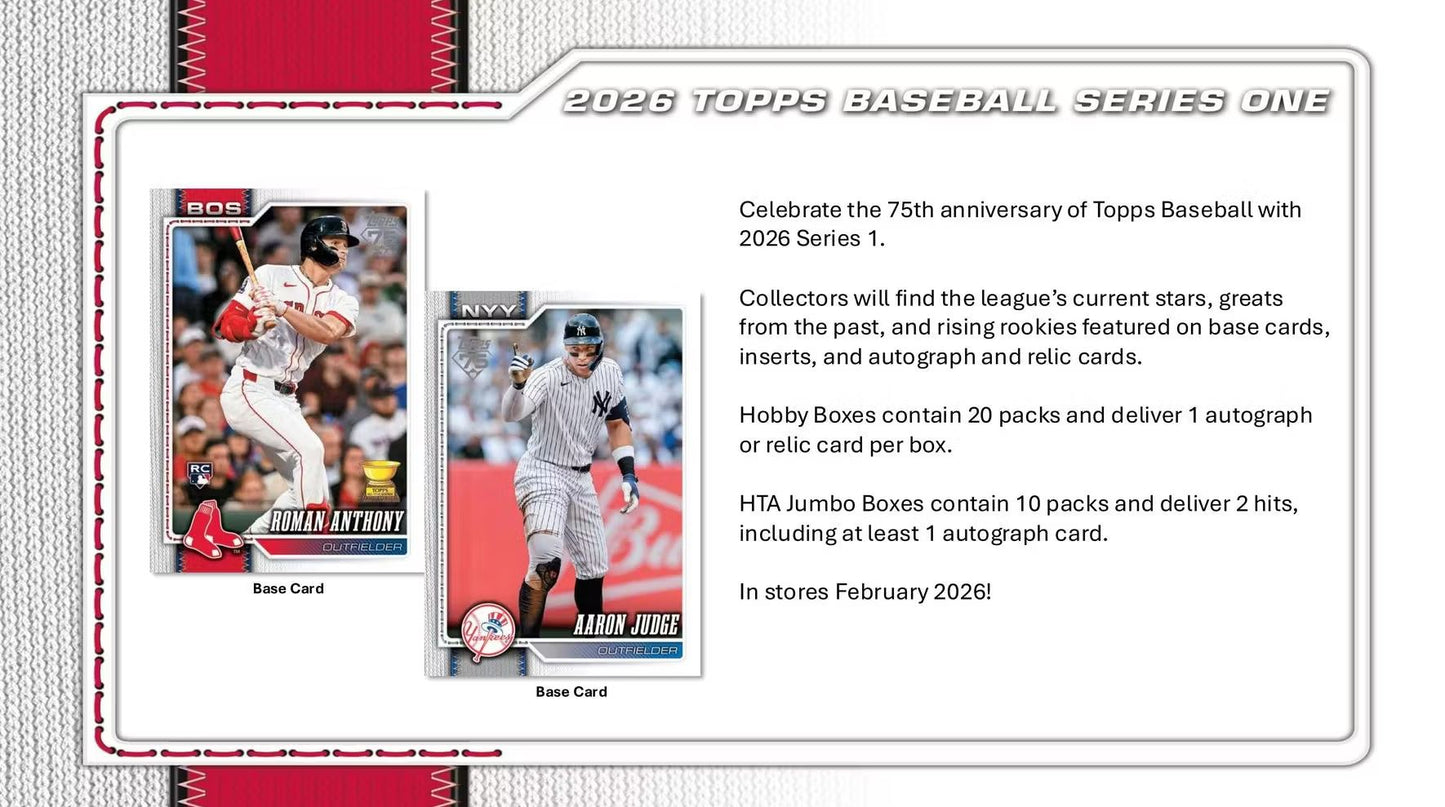 2026 Topps Series 1 Baseball Jumbo Box