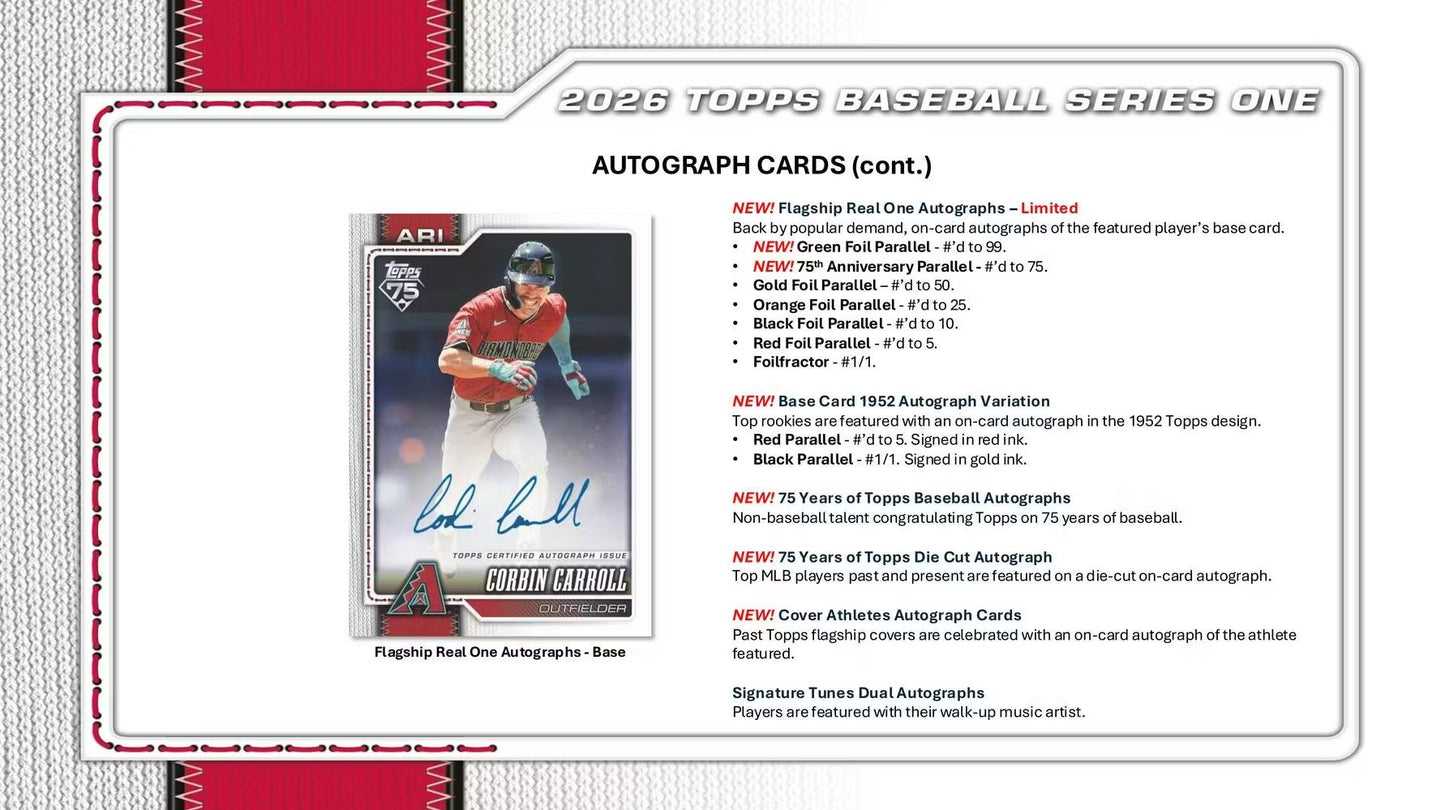 2026 Topps Series 1 Baseball Jumbo Box