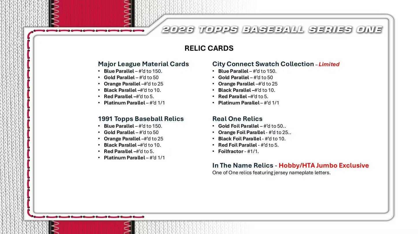 2026 Topps Series 1 Baseball Jumbo Box