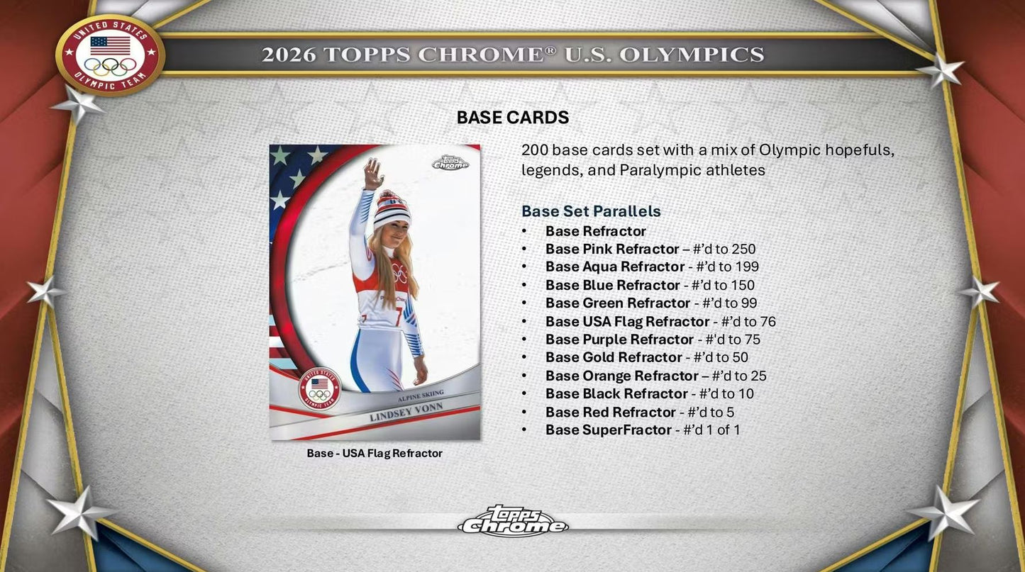 2026 Topps Chrome U.S. Olympics Hobby Box