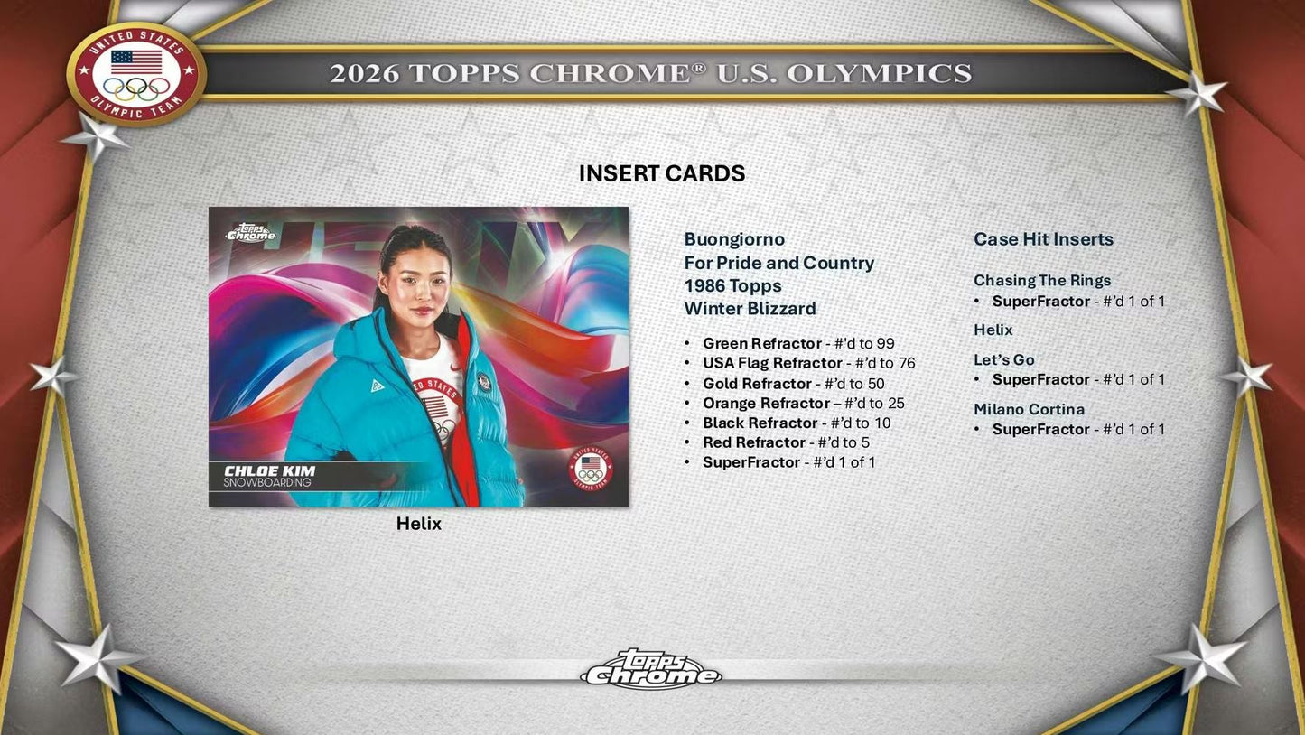 2026 Topps Chrome U.S. Olympics Hobby Box