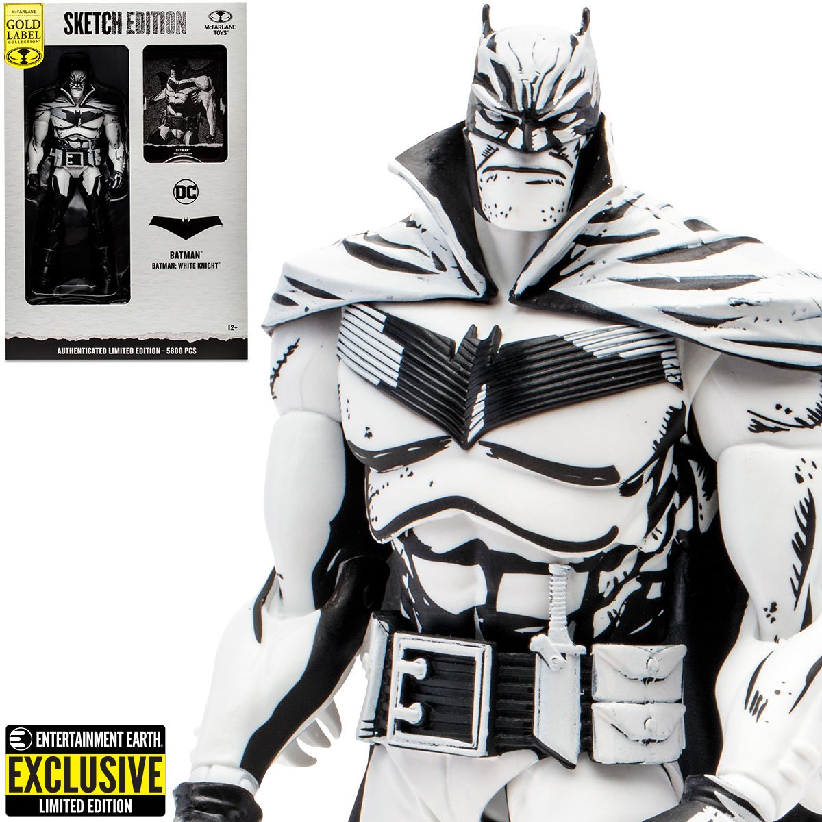 DC Multiverse White Knight Sketch Edition Gold Label 7" Action Figure EE Exclusive