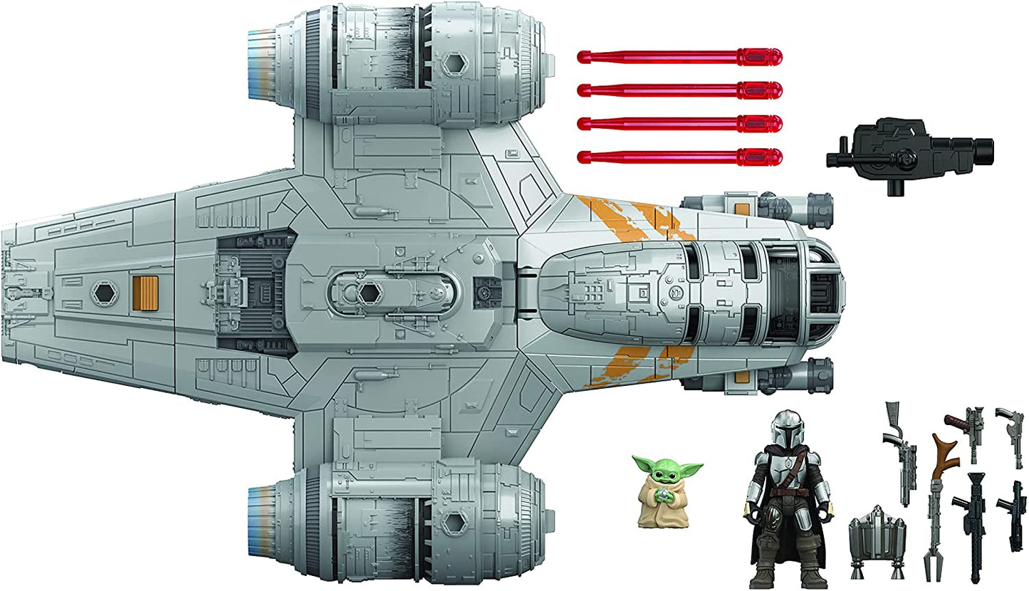 Star Wars Mission Fleet The Mandalorian The Child Razor Crest Outer Rim Run Deluxe Vehicle with 2.5-Inch-Scale Figure