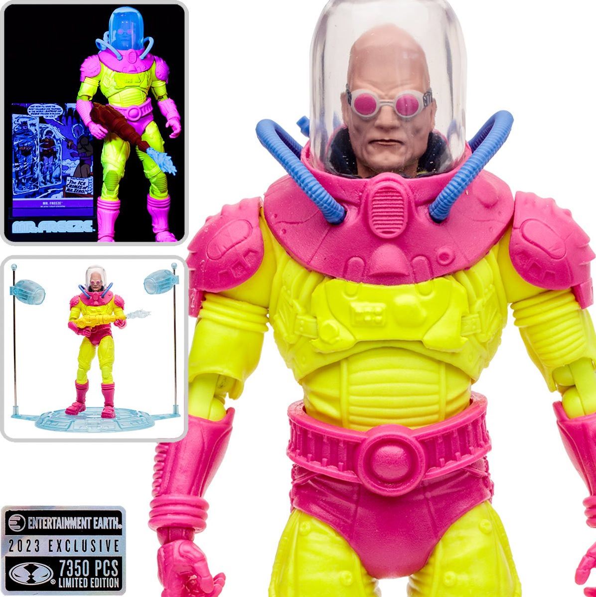 DC Multiverse Mr. Freeze Black Light Gold Label 7" Action Figure EE Exclusive