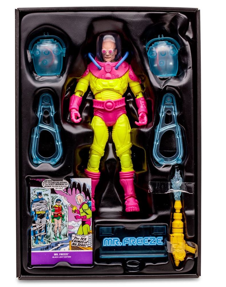 DC Multiverse Mr. Freeze Black Light Gold Label 7" Action Figure EE Exclusive