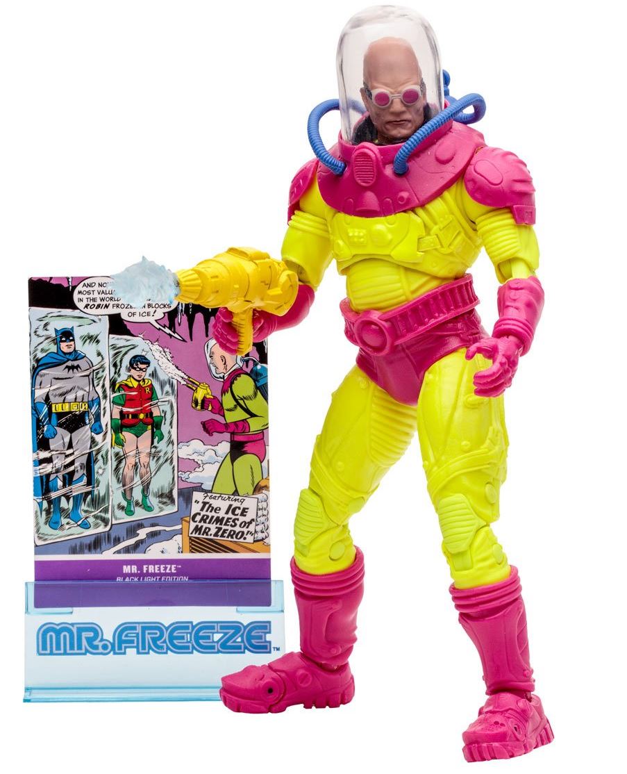 DC Multiverse Mr. Freeze Black Light Gold Label 7" Action Figure EE Exclusive