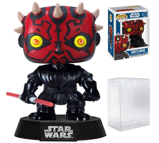 Funko Pop Star Wars Episode I: The Phantom Menace - Darth Maul #09 Vinyl Figure (Bundled with Pop Box Protector Case)