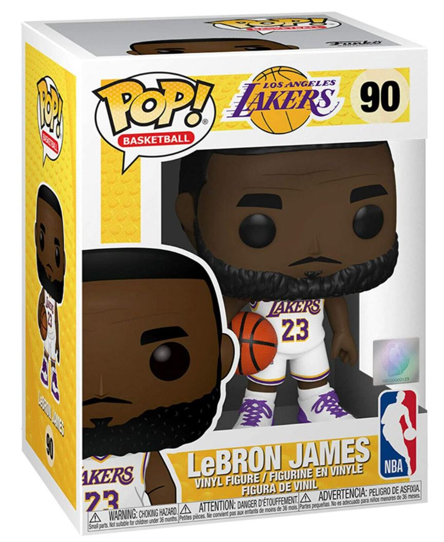 Funko Pop Basketball! Lebron James Los Angeles Alternate Jersey #90 Pop Sports NBA Action Figure (Bundled with Funko Pop Protector #2 )