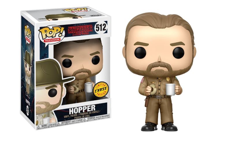 Funko POP! Television-Stranger Things-Hopper # 1315 Common & Chase Bundle