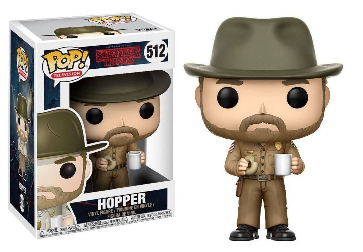 Funko POP! Television-Stranger Things-Hopper # 1315 Common & Chase Bundle