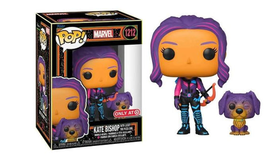 Funko POP! Marvel - Kate Bishop & Lucky (Blacklight) Target Exclusive # 1212