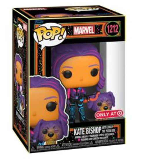 Funko POP! Marvel - Kate Bishop & Lucky (Blacklight) Target Exclusive # 1212