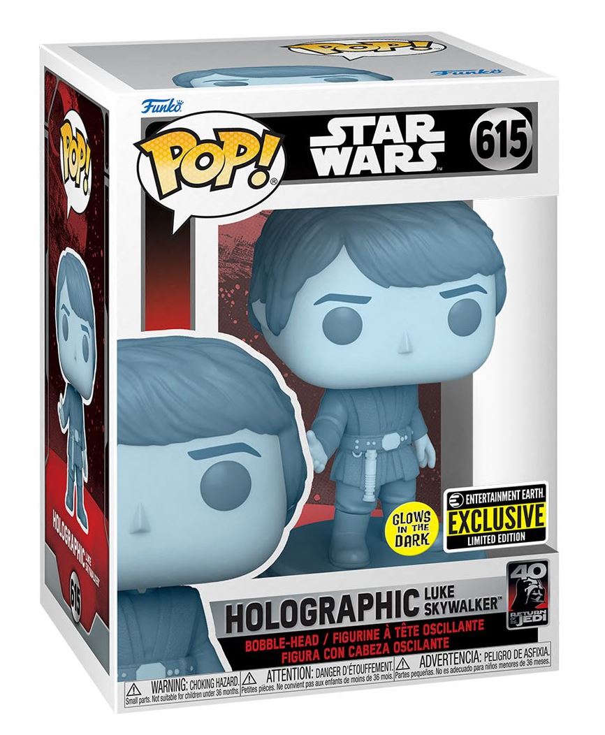 Funko POP! Star Wars-Holographic Luke Skywalker # 615 EE Exclusive