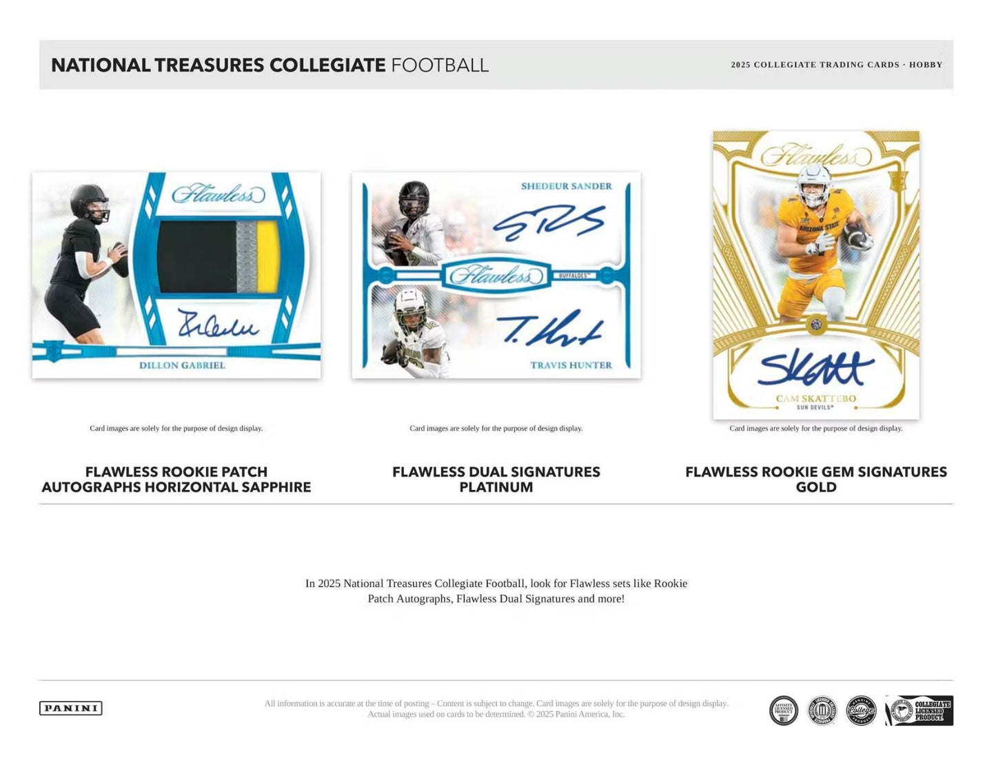 2025 Panini National Treasures Collegiate Football Hobby Box