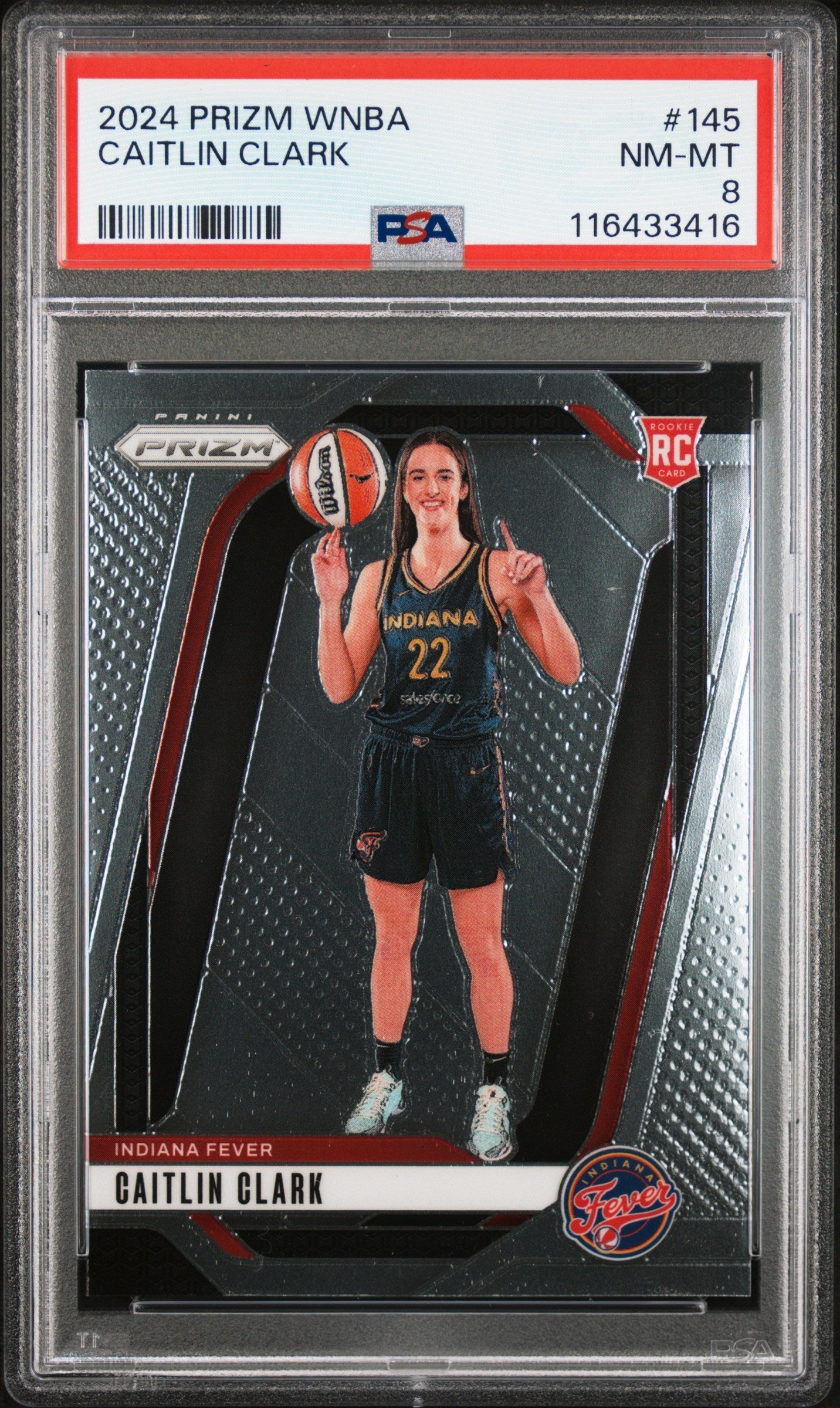 2024 Prizm WNBA-Caitlin Clark #145 PSA 8