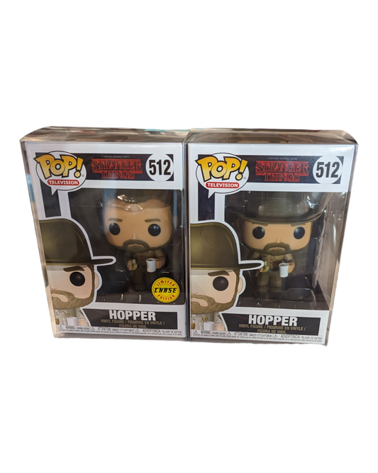 Funko POP! Television-Stranger Things-Hopper # 1315 Common & Chase Bundle