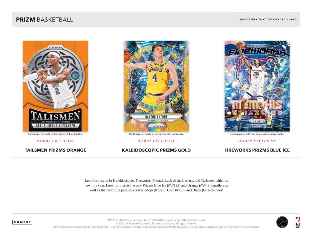 2024-25 Panini Prizm Basketball Hobby Box