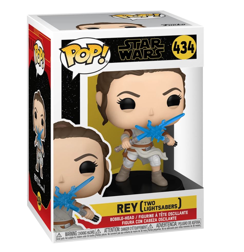 Funko Pop! Star Wars: Rey Two Lightsabers # 434 (Includes Box Protective Case)